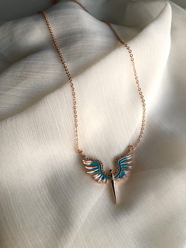 Turkuaz Rose Mikail Kolye