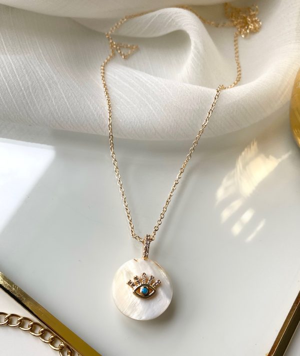 Sedef Göz Detay Kolye