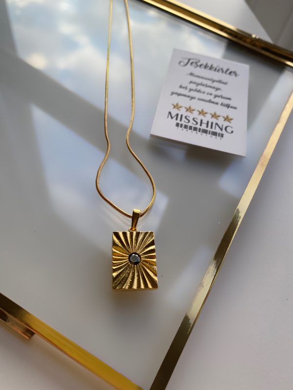 Missla Kolye Siyah Taş